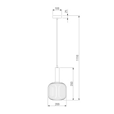 Подвесной светильник Eurosvet 50182/1 дымчатый 1