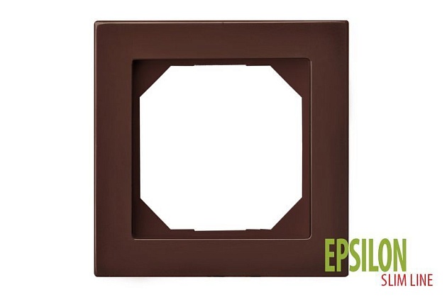 Рамка 1-постовая Liregus Epsilon коричневый 28-151 фото 3