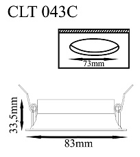Встраиваемый светильник Crystal Lux CLT 043C WH 1