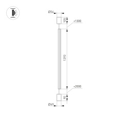 Подвесной светодиодный светильник Arlight SP-Taboo-Floor-S1300-14W Warm3000 036116 1