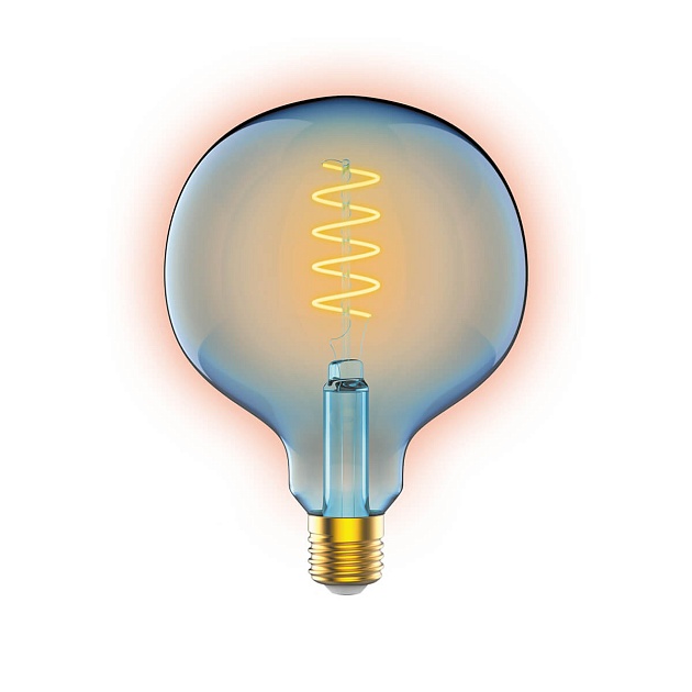 Лампа светодиодная диммируемая филаментная Gauss E27 5W 1800K синяя 1013802105 фото 5