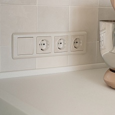 Выключатель Werkel одноклавишный проходной перламутровый рифленый W1112013 4690389160820 1