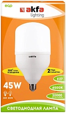 Лампа светодиодная Akfa Lighting E27 45W 6500K матовая FLLCB452765A 1