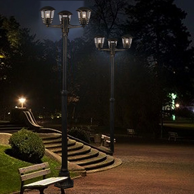 Садово-парковый светильник Reluce 08303-0.7-001SJ 2,2m BKG фото 4