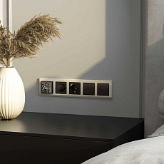 Розетка Werkel с быстрой зарядкой USB Type A+С черный W1171708 4690389176449 2