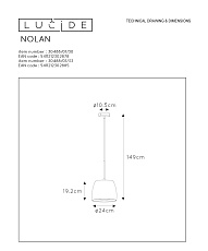 Подвесной светильник Lucide Nolan 30488/01/30 1