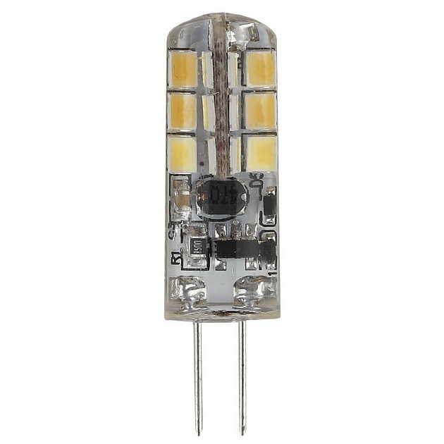 Лампа светодиодная ЭРА G4 1,5W 2700K прозрачная LED JC-1,5W-12V-827-G4 Б0033188 фото 