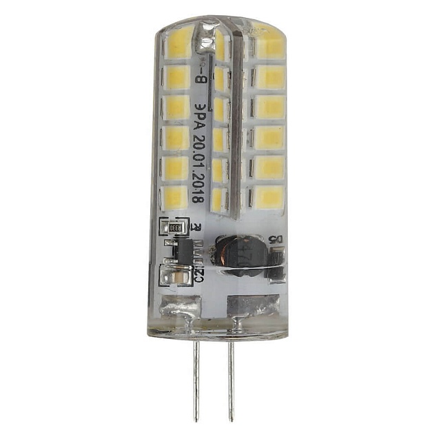 Лампа светодиодная ЭРА G4 3,5W 2700K прозрачная LED JC-3,5W-12V-827-G4 Б0033195 фото 
