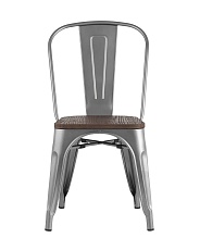 Барный стул Tolix серебристый матовый + темное дерево YD-H440B-W YG-15 5