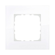 Рамка LK Studio 1-постовая, натуральное стекло (белый) LK80 844113-1