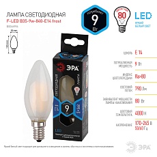 Лампа светодиодная ЭРА E14 9W 4000K матовая F-LED B35-9w-840-E14 frost Б0046996 2