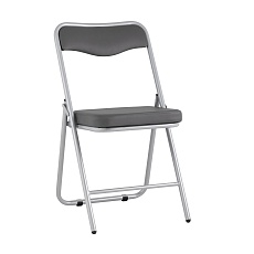 Складной стул Stool Group Джонни экокожа серый каркас металлик fb-jonny-eco-17met