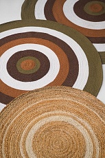 Ковер Tkano из хлопка Target коричневого цвета из коллекции Ethnic, Ø120 см TK22-DR0031 5