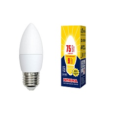 Лампа светодиодная E27 9W 3000K матовая LED-C37-9W/WW/E27/FR/NR UL-00003807 1