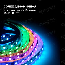 Светодиодная лента Apeyron 14,4W/m 60Led/m 5050SMD разноцветная 5M 82ЦЛ 2