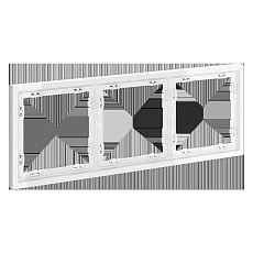 Рамка пластиковая Voltum S70 на 3 поста, (белый глянцевый) VLS100301 3