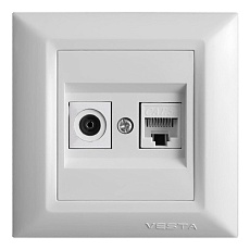 Розетка TV/LAN Vesta-Electric Roma белый FRZTV010102BEL