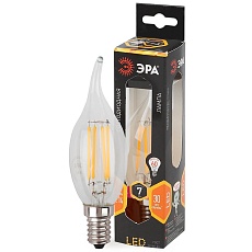 Лампа светодиодная филаментная ЭРА E14 7W 2700K прозрачная F-LED BXS-7W-827-E14 Б0027944 1