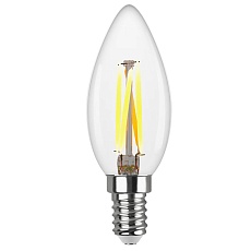 Лампа светодиодная филаментная REV С37 E14 7W DECO Premium нейтральный белый свет свеча 32487 4 1