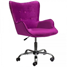 Поворотное кресло AksHome Bella фиолетовый, велюр 61452