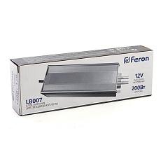 Блок питания для светодиодной ленты Feron LB007 12V 200W IP67 16,5A 48061 1
