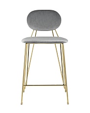 Полубарный стул Stool Group Элис велюр светло-серый FDC8001 LIGHT GREY FUT-79 1
