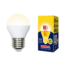 Лампа светодиодная E27 7W 3000K матовая LED-G45-7W/WW/E27/FR/NR UL-00003823 1