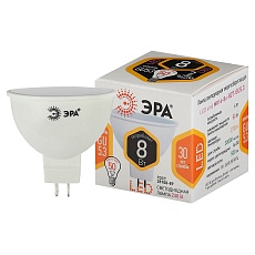 Лампа светодиодная ЭРА GU5.3 8W 2700K матовая LED MR16-8W-827-GU5.3 Б0020546 1