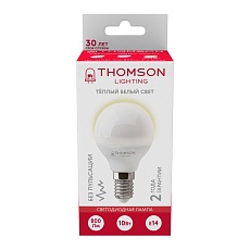 Лампа светодиодная Thomson E14 10W 3000K шар матовая TH-B2035 1