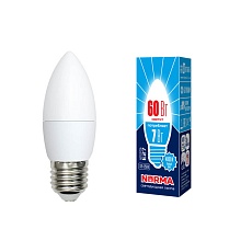 Лампа светодиодная E27 7W 4000K матовая LED-C37-7W/NW/E27/FR/NR UL-00003798 1