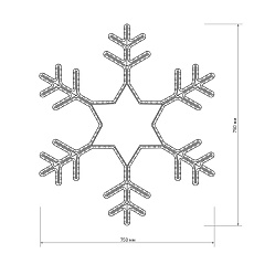 Светодиодная фигура Ardecoled Снежинка ARD-Snowflake-M3-920X920-432Led White 025307 2
