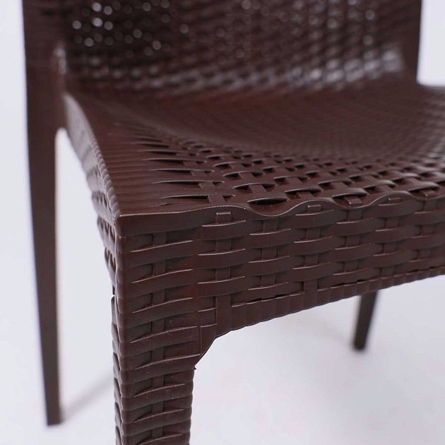 Садовое кресло AksHome Palermo PP, пластик, коричневый 94016 фото 4