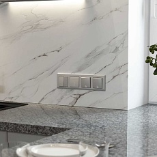 Выключатель Werkel двухклавишный серебряный матовый W1122065 4690389195549 3