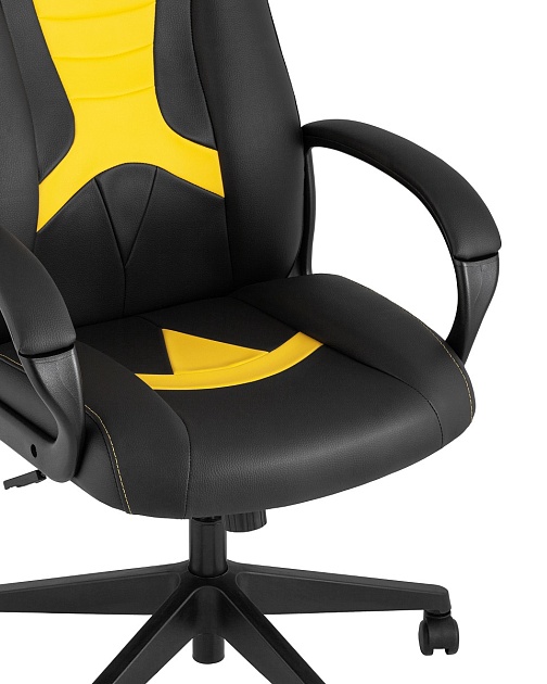 Игровое кресло TopChairs ST-Cyber 8 черный/желтый экокожа ST-Cyber 8 YELLOW фото 2