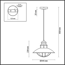 Уличный подвесной светильник Odeon Light Nature Dante 4164/1 2