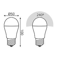 Лампа светодиодная Gauss Basic Шар E27 13W 3000K матовая 10502132 5