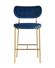 Полубарный стул Stool Group Барбара велюр королевский синий золотые ножки BARBARA CC GL HLR-69 2