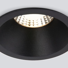 Встраиваемый светодиодный светильник Elektrostandard Lin 15266/LED 7W 3000K BK черный a063926 1