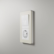 Рамка Werkel Split на 2 поста айвори/белый W0023066 4690389206054 1