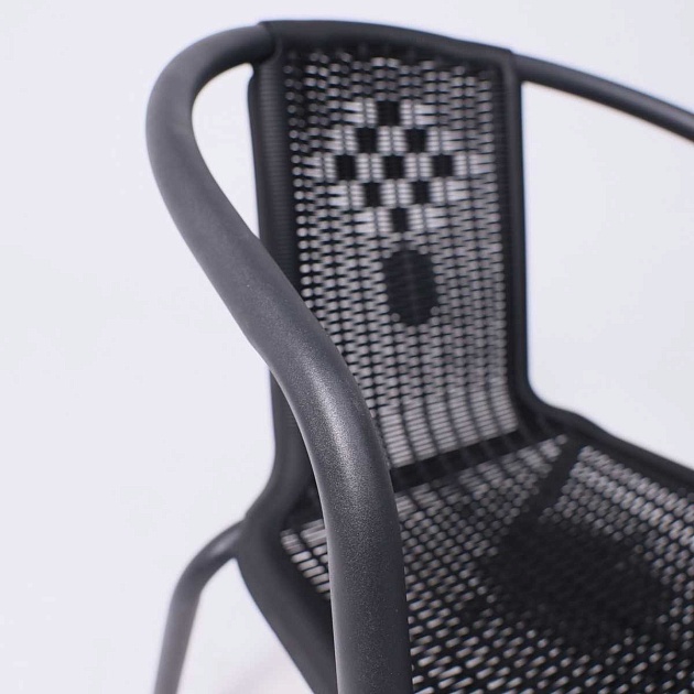 Садовое кресло AksHome Verona PE, иск.роттанг-черный/сталь-черная 94002 фото 8