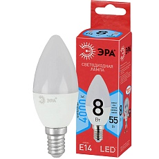 Лампа светодиодная ЭРА E14 8W 4000K матовая LED B35-8W-840-E14 R Б0050200 1