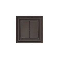 Выключатель двухклавишный Liregus Retro коричневый омбре 29-006
