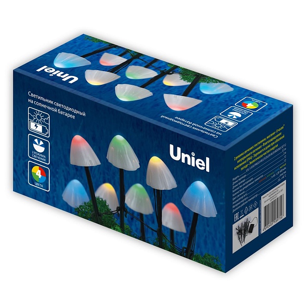 Светильник на солнечных батареях Uniel USL-S-830/PM020 Multicolor Mushrooms Set12 UL-00011676 фото 2