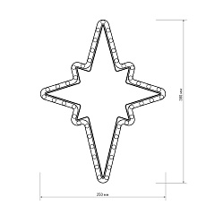 Светодиодная фигура Ardecoled Звездочка ARD-Star-M3-380X250-36Led Warm 025314 2