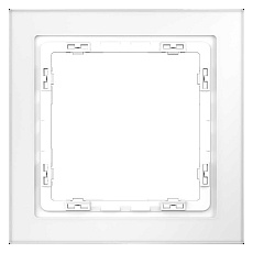 Рамка стеклянная Voltum S70 на 1 пост, (белый,матовый,стекло) VLS110102