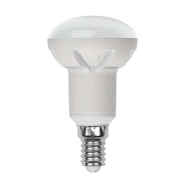 Лампа светодиодная диммируемая Uniel E14 7W 3000K матовая LED-R50 7W/3000K/E14/FR/DIM PLP01WH UL-00004710 фото 