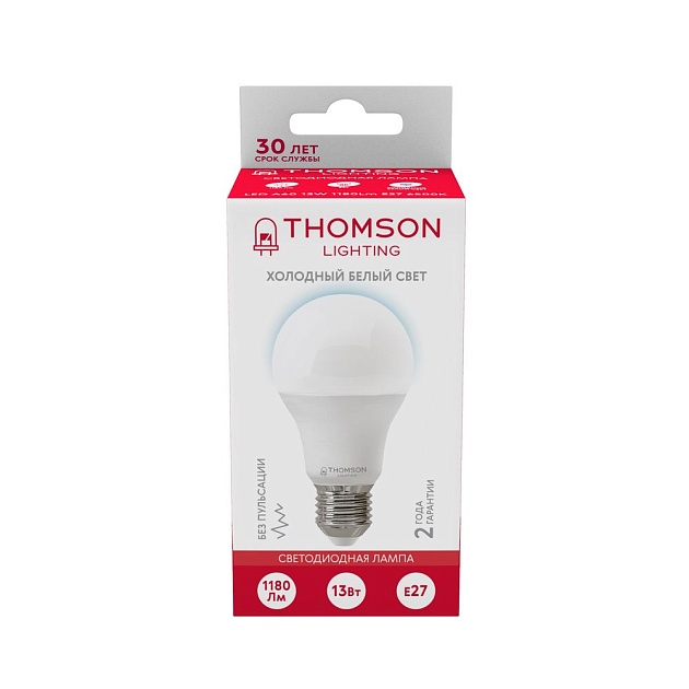 Лампа светодиодная Thomson E27 13W 6500K груша матовая TH-B2304 фото 4