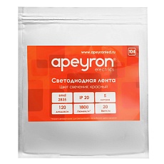 Светодиодная лента Apeyron 20W/m 120LED/m 2835SMD красный 5M 00-104 5