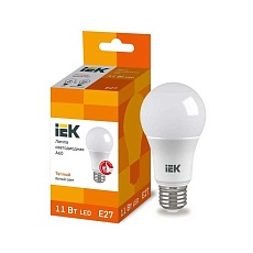 Лампа светодиодная IEK E27 11W 3000K матовая LLE-A60-11-230-30-E27