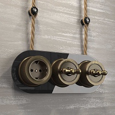 Переключатель-выключатель одноклавишный Werkel бронзовый Ретро W5712012 4690389166617 3